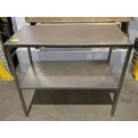 2 tier stainless steel preparation table,