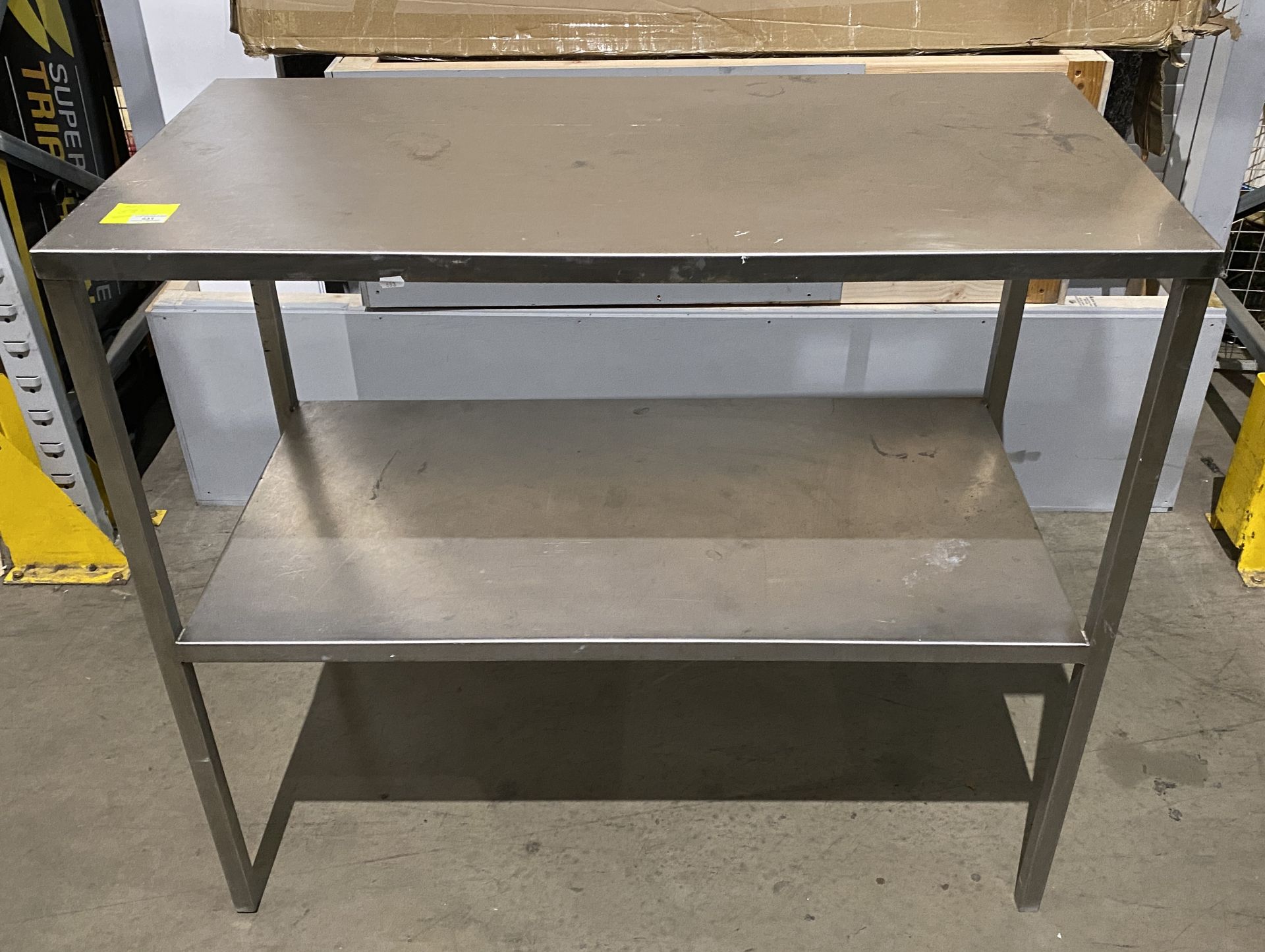 2 tier stainless steel preparation table,