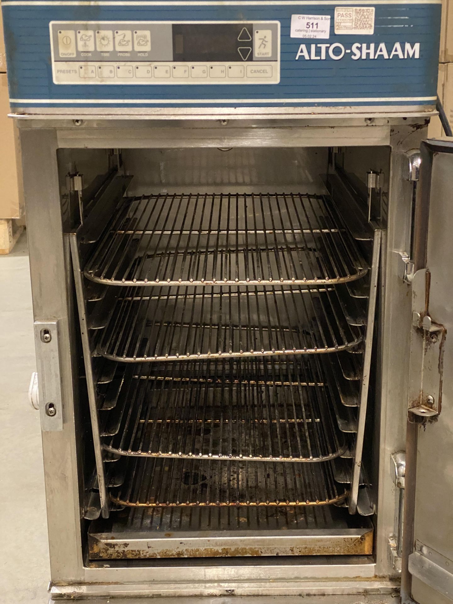 Alto-Shaam model: 500-TH-111 stainless steel Halo Heat mobile electric oven (240v - failed PAT - Image 5 of 5