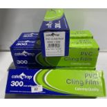 6 x boxes of PVC cling film catering quality 300mm x 300m (saleroom location: N11)