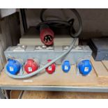 ASSORTED SINGLE & 3 PHASE TEMP SITE BOARDS & LEADS (saleroom location: Frank Eastwood & Co Ltd -