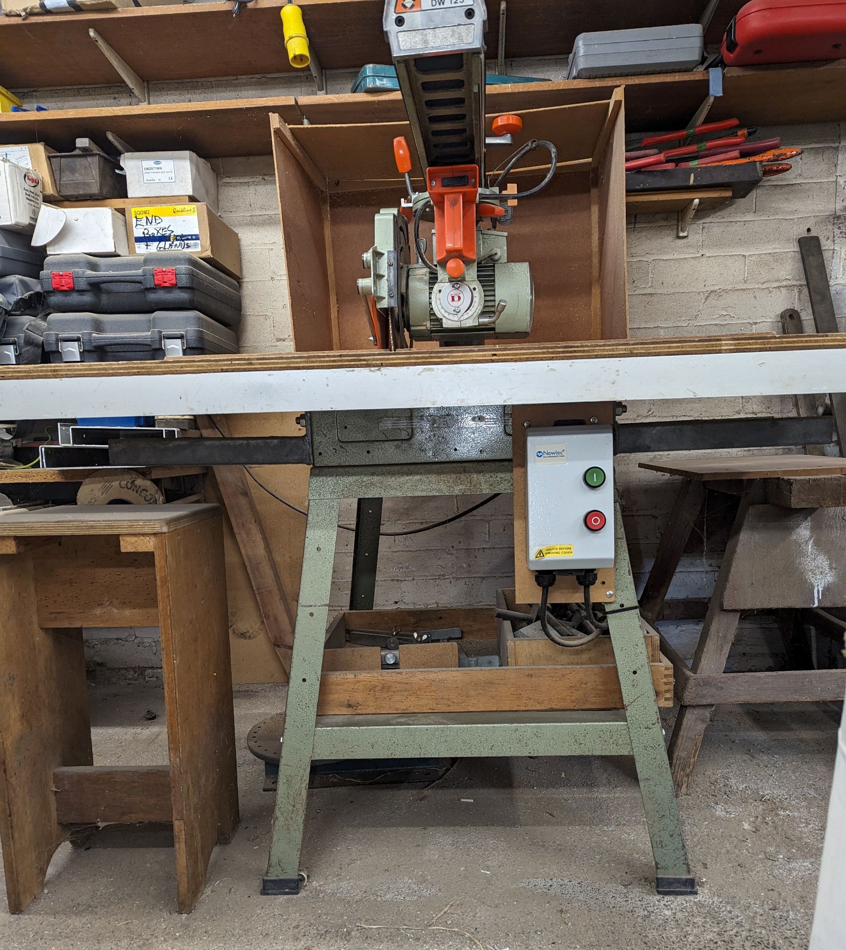 DEWALT DW125 BENCH CROSS CUT SAW 250MM 240V (saleroom location: Frank Eastwood & Co Ltd - 454, - Image 4 of 4