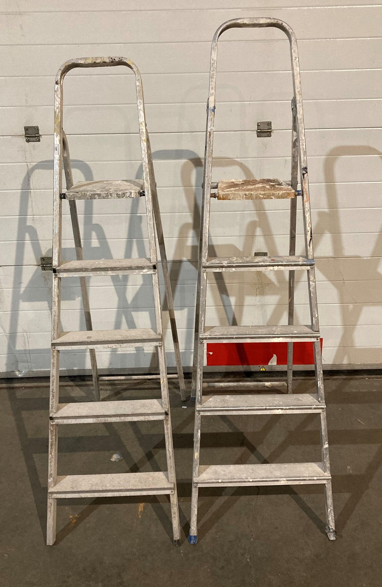 2 x 5-tread aluminium step-ladders (saleroom location: RD2)