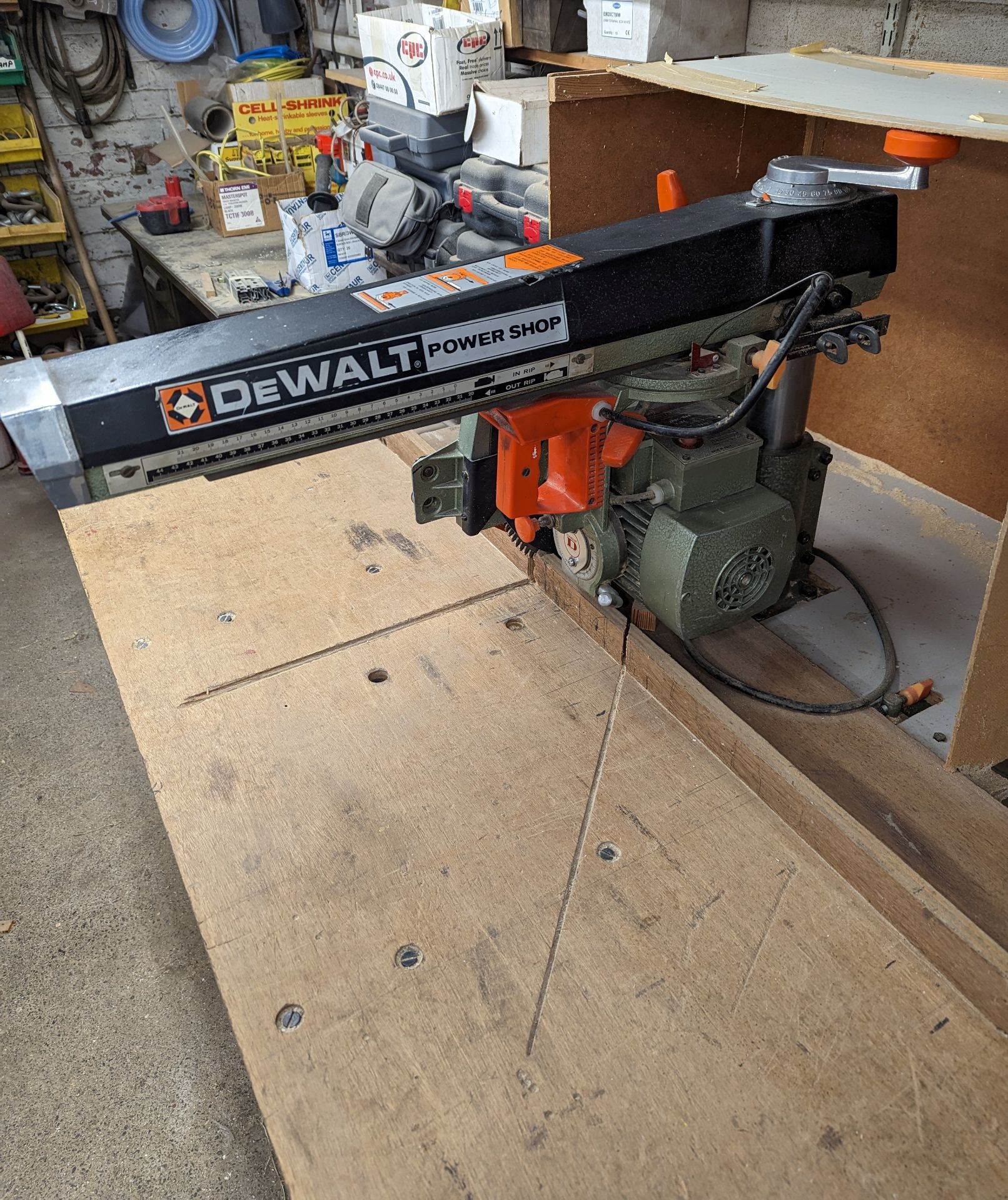 DEWALT DW125 BENCH CROSS CUT SAW 250MM 240V (saleroom location: Frank Eastwood & Co Ltd - 454, - Image 3 of 4