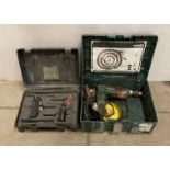 Metabo 110v electric drill in case,