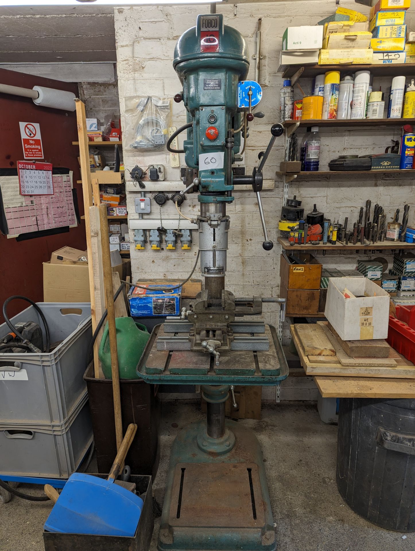 FOBCO 10/8 FLOOR STANDING PILLAR DRILL 415V (saleroom location: Frank Eastwood & Co Ltd - 454,