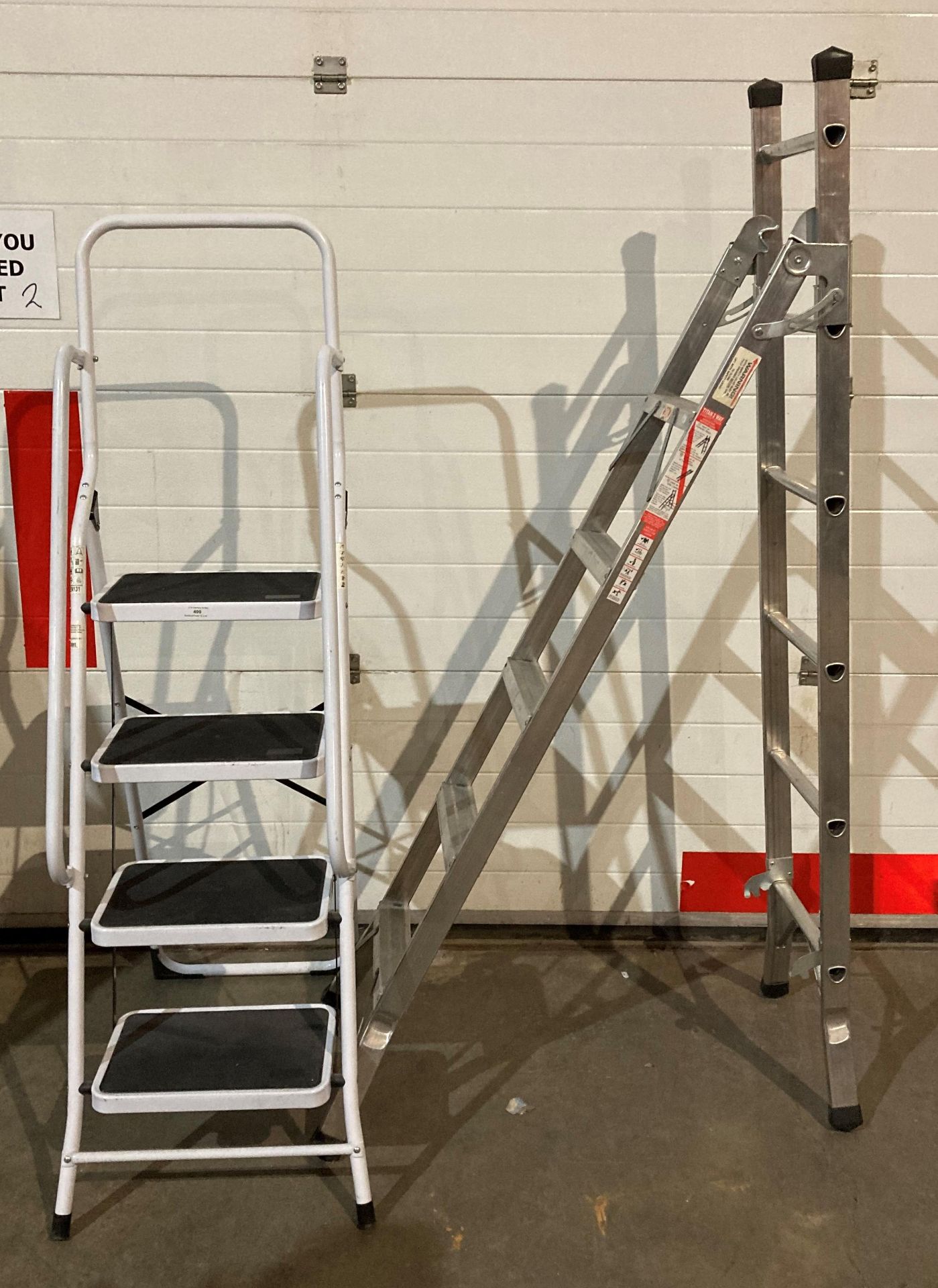 2 x 4-tread aluminium step-ladders, - Image 2 of 2