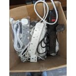 VARIOUS EXTENSION LEADS SOME SURGE PROTECTION (saleroom location: Frank Eastwood & Co Ltd - 454,