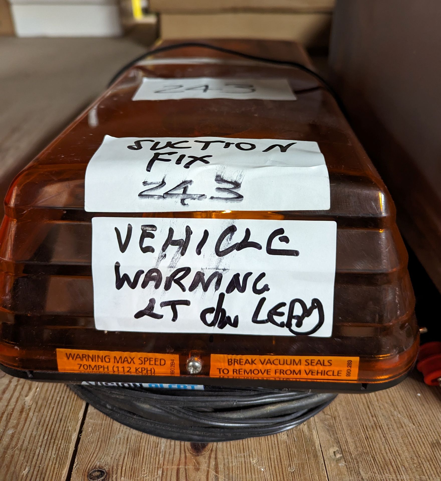 VEHICLE SUCTION FIX WARNING LIGHT & LEAD (saleroom location: Frank Eastwood & Co Ltd - 454, - Image 2 of 2