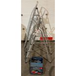 3 x sets of aluminium step ladders (3-5 tread),