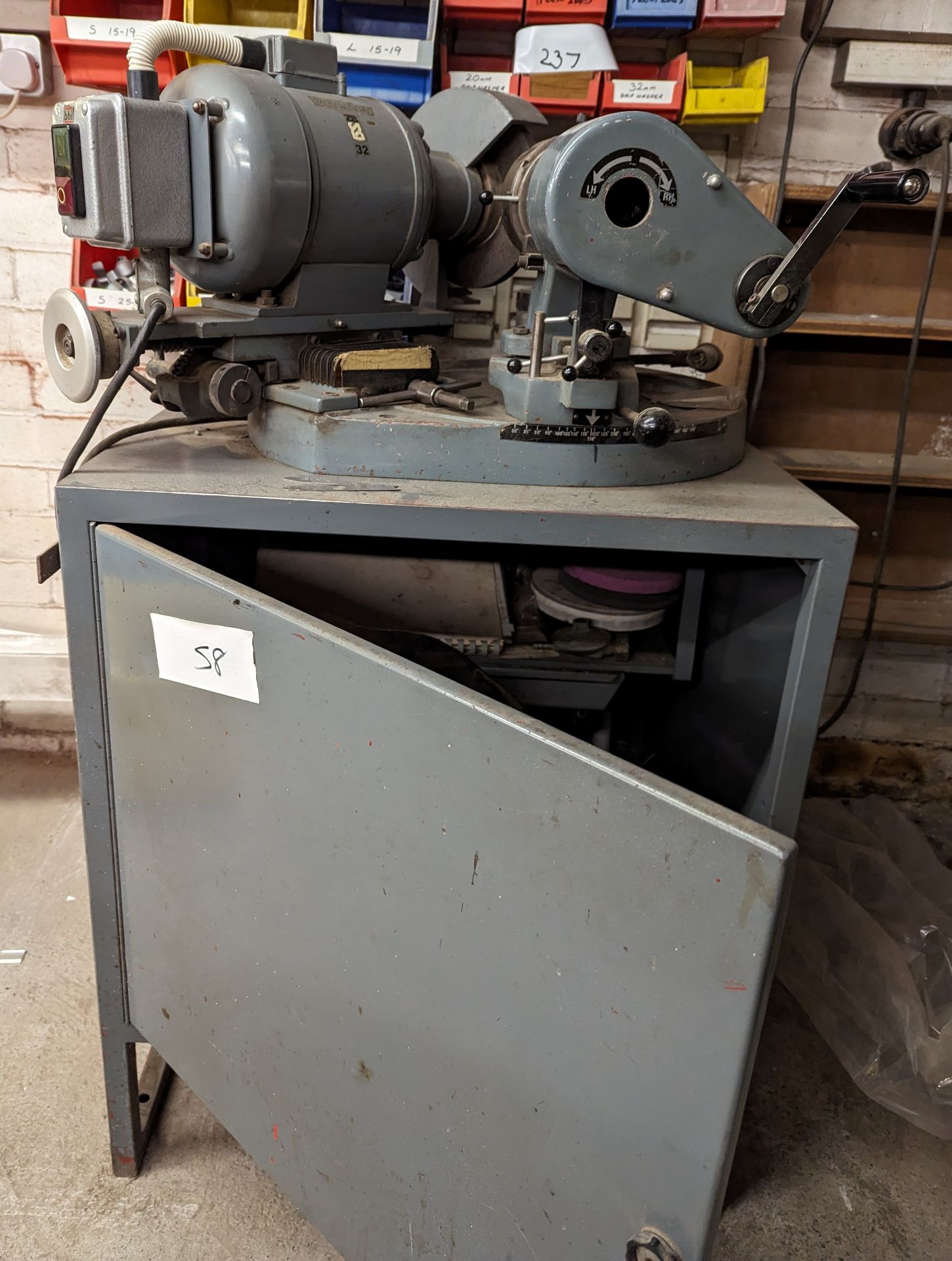 BRIERLEY DRILL SHARPENER ZB32 ON BENCH 415V (saleroom location: Frank Eastwood & Co Ltd - 454,