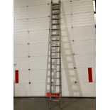 32 tread aluminium double extension ladder