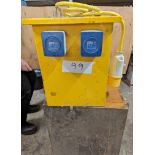 110V 2KVA 324A PLUG C/W 2 x 16AMP SKTS (saleroom location: Frank Eastwood & Co Ltd - 454,