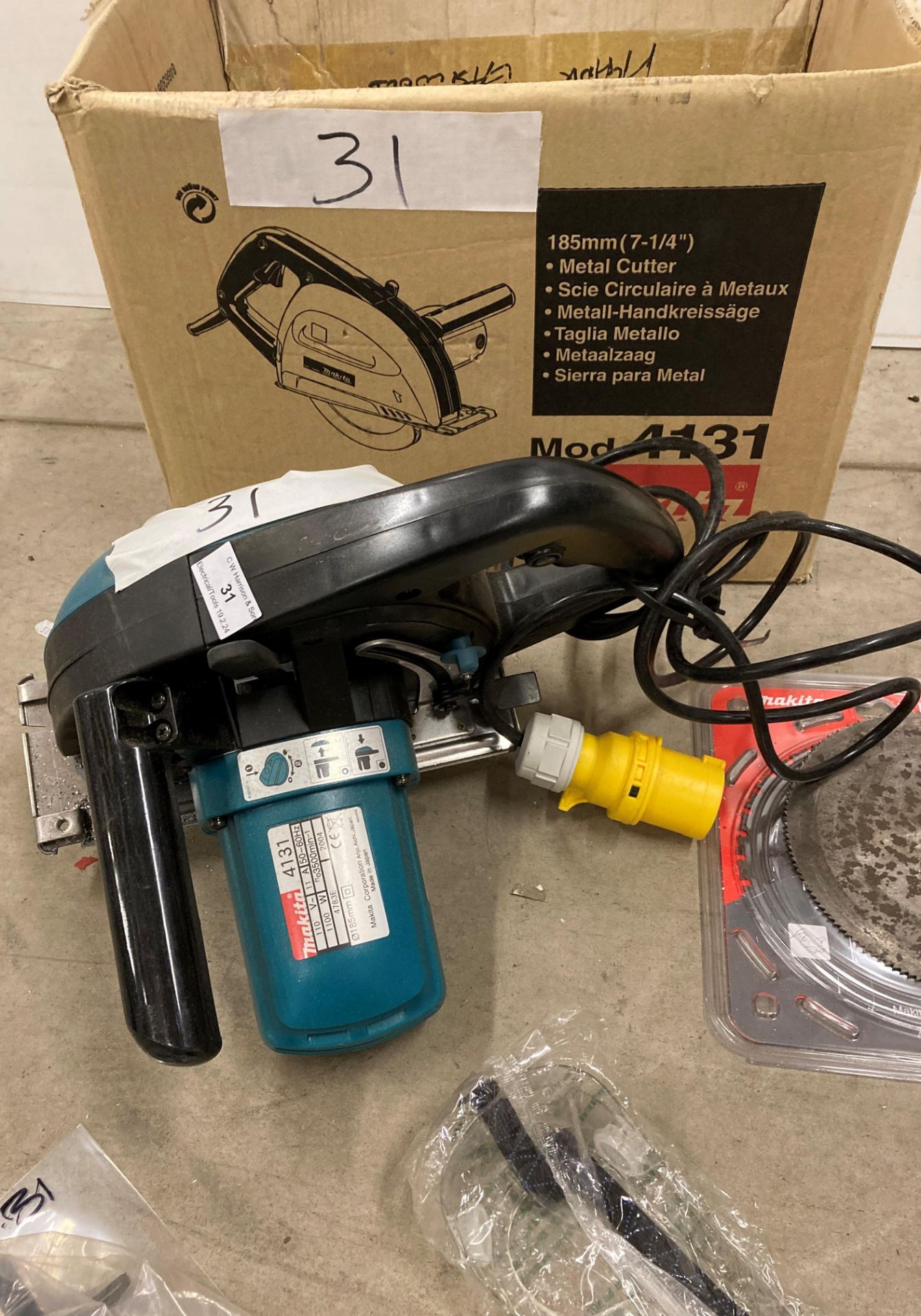 MAKITA 4131 185MM METAL CUTTER 110V (saleroom location: H07) - Image 2 of 2