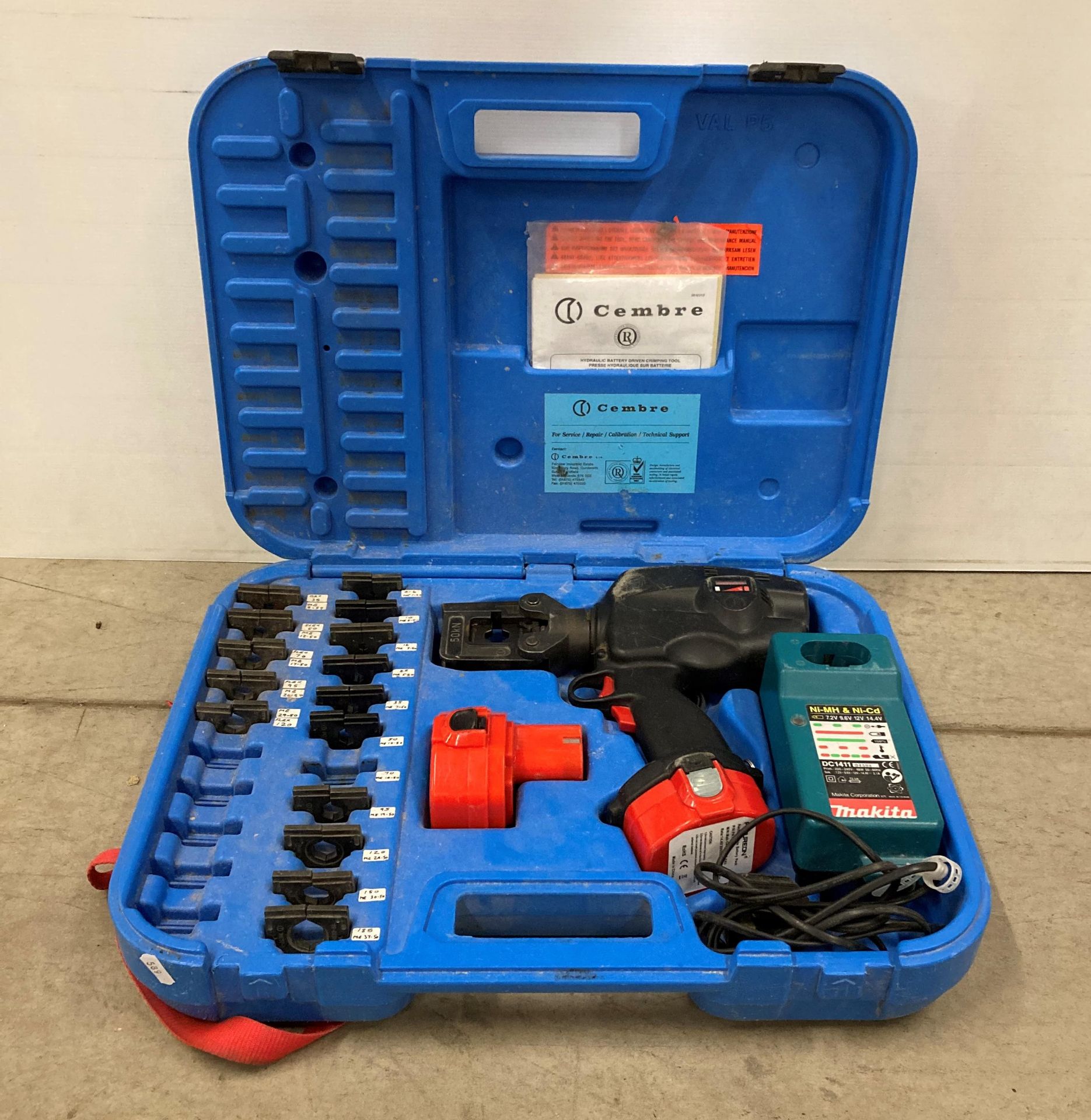 CEMBRE B50 14V BATTERY CABLE LUG CRIMPER 4M² - 185MM² (saleroom location: H08)