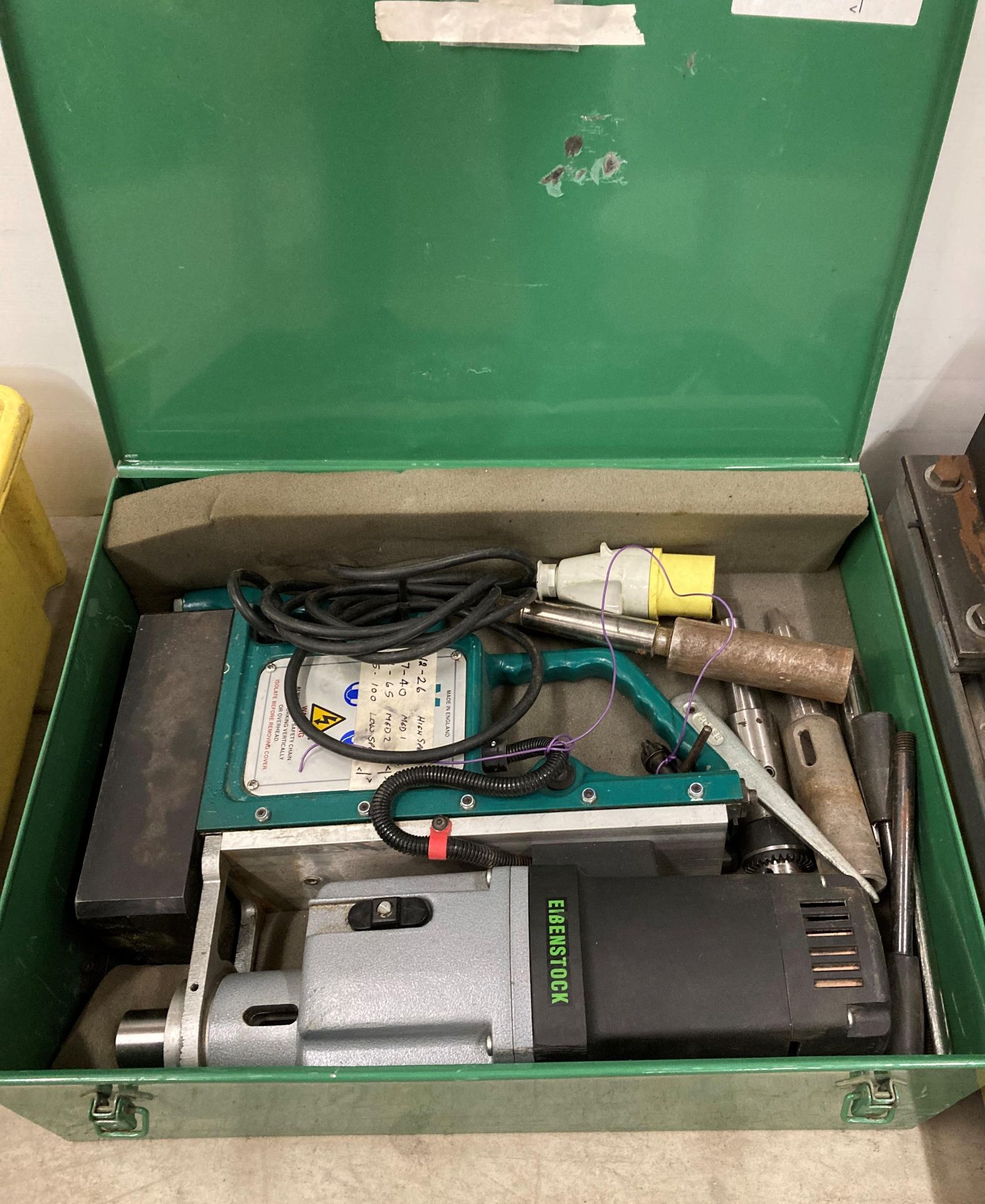 EIBENSTOCK EHB 110V MAG DRILL WITH METAL PACE UNIT AND ACCESSORIES (saleroom location: H08) - Image 2 of 4