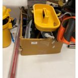 A Cass standard set and contents to box - assorted tools, portable floodlight, saws,