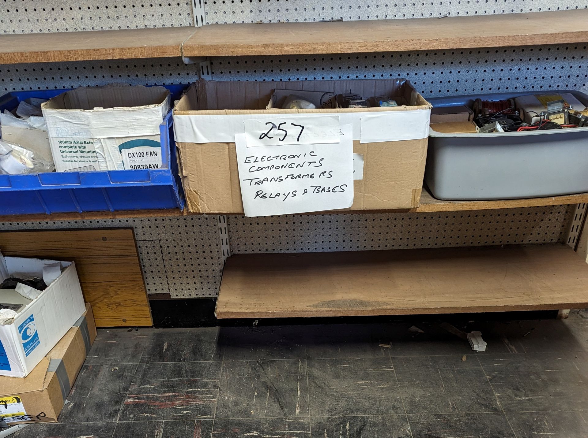 ELECTRONIC COMPONENTS, TRANSFORMERS & RELAYS (saleroom location: Frank Eastwood & Co Ltd - 454,