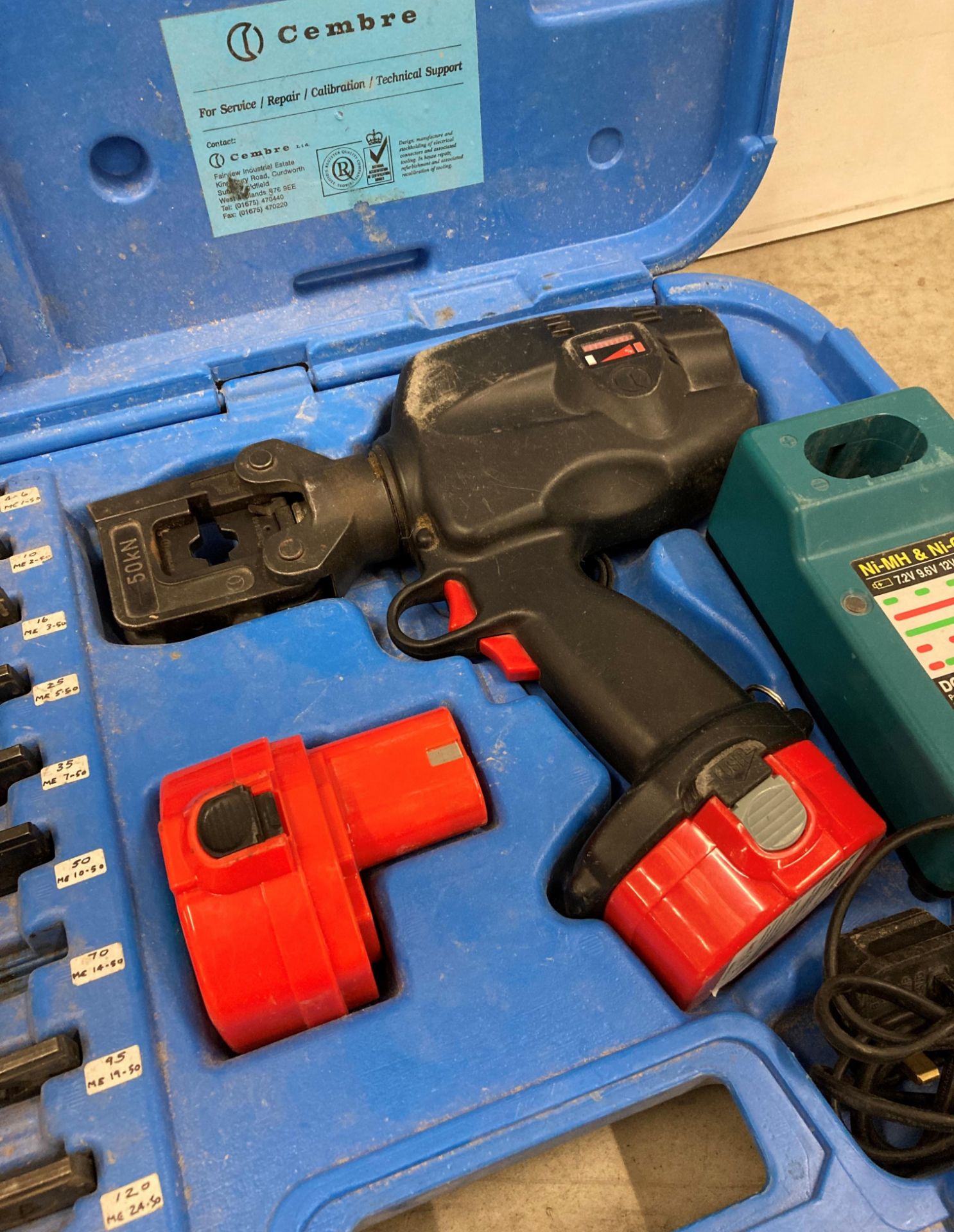 CEMBRE B50 14V BATTERY CABLE LUG CRIMPER 4M² - 185MM² (saleroom location: H08) - Image 3 of 3