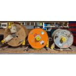 3 x 110v CABLE REELS (saleroom location: Frank Eastwood & Co Ltd - 454, Leeds Road, Dewsbury,