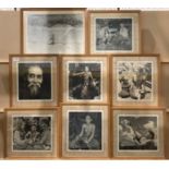 Eight framed photo prints of Eastern tribes people (Saleroom location: S3/Gallery)