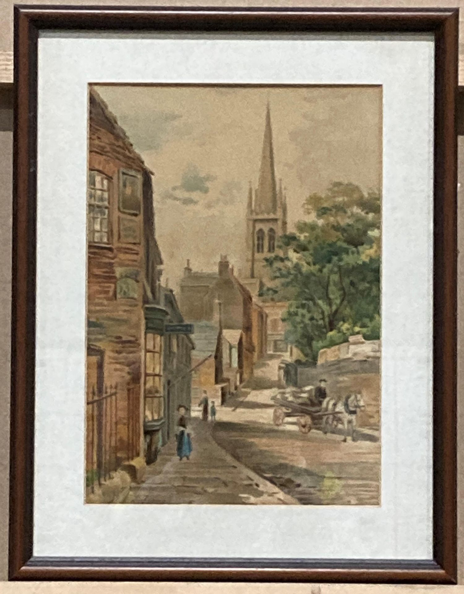 Louisa Fennell (1847-1930), four framed prints of Wakefield, 'View from Cross Square', 20cm x 27cm, - Image 4 of 6