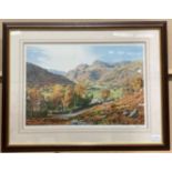 K Melling, 'Great Langdale', print with signature in pencil, framed,