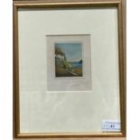 † Claude Rowbotham (1864-1959), 'At Porthoustock', small etching with aquatint, signed in pencil,
