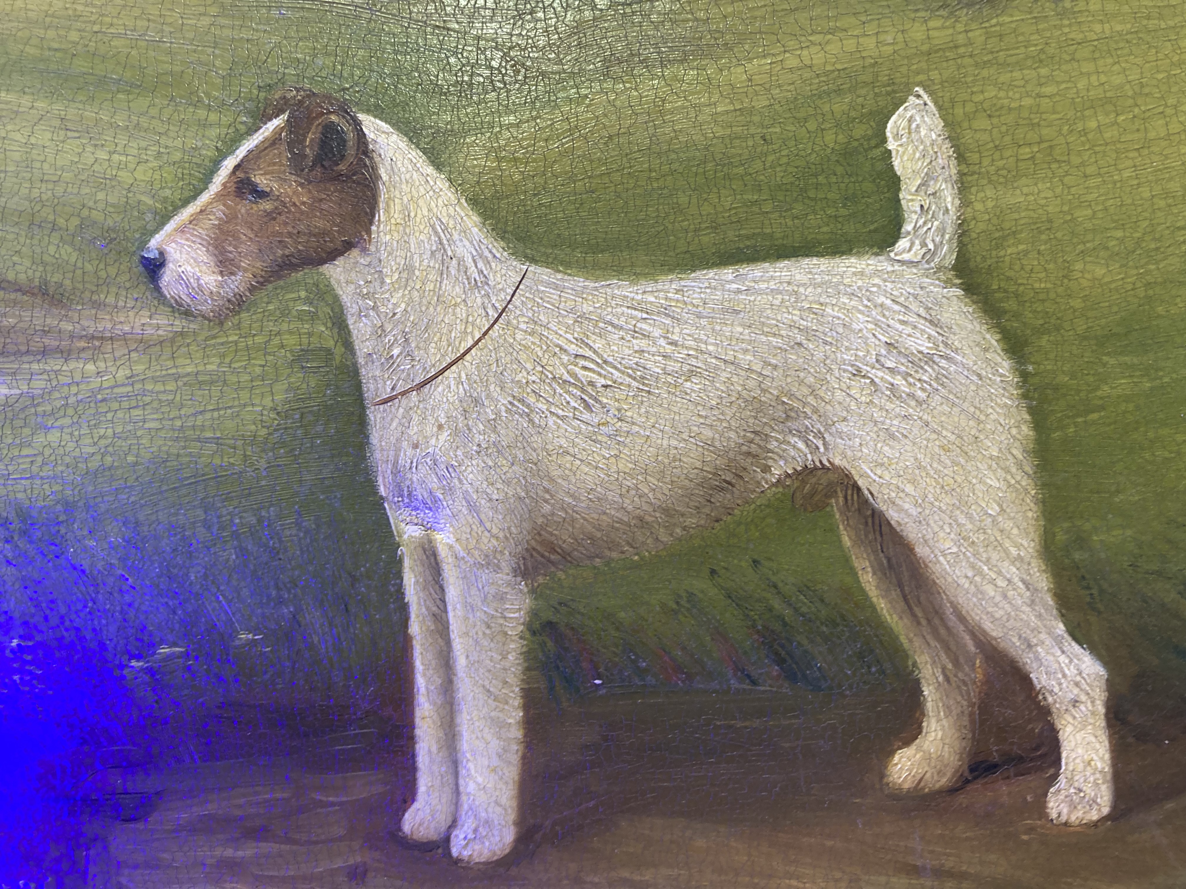 H Crowther 1923, 'Stapenhill Wiregirls Legacy', study of a fox terrier, oil on canvas, - Image 29 of 32