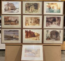 † Sir William Russell Flint RA PPRWS (1880-1969), ten reproduction calendar prints in frames,