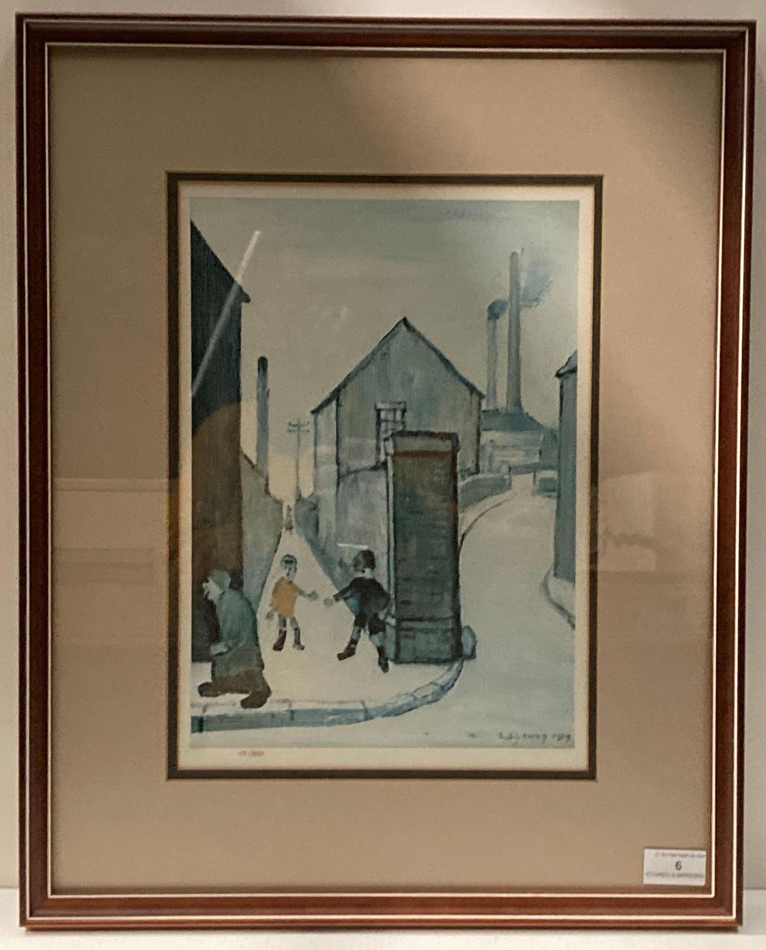 † L S Lowry (1887-1975), 'Viaduct Street Passage', limited edition lithograph in colours no.