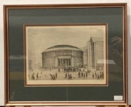 † L S Lowry (1887-1975), 'Reference Library', lithograph on paper, signed in pencil,