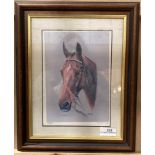 NW Brunyee, 'Mysilv', head study of a racehorse, limited edition print,