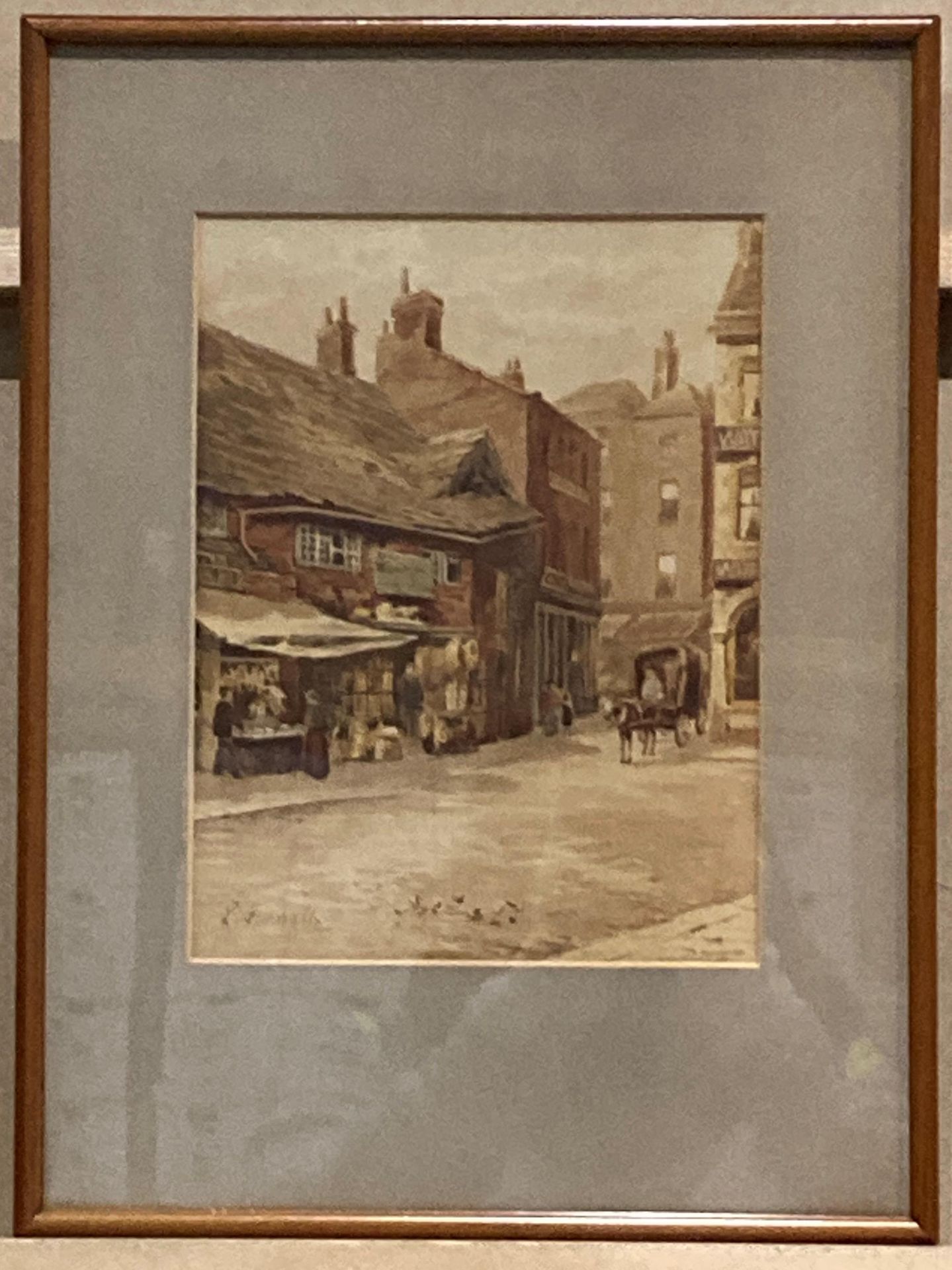 Louisa Fennell (1847-1930), four framed prints of Wakefield, 'View from Cross Square', 20cm x 27cm, - Image 3 of 6