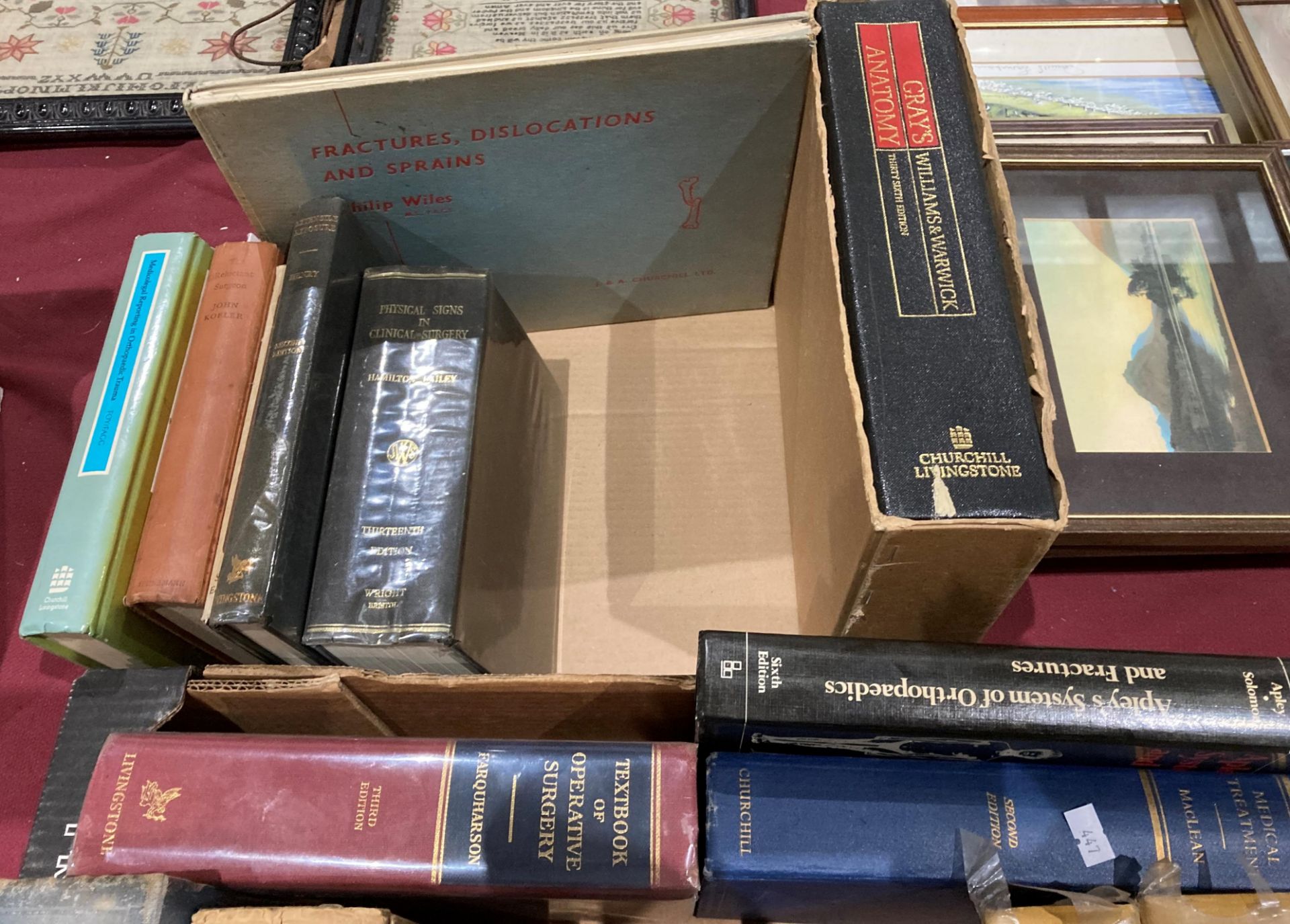 Contents to two boxes, twenty books relating to surgery, medicine, orthopedics, etc. - Image 3 of 3