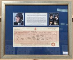 Framed Paul McCartney group set containing two photo prints,