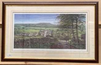 K Melling, 'Wensleydale', print, signed in pencil, framed,