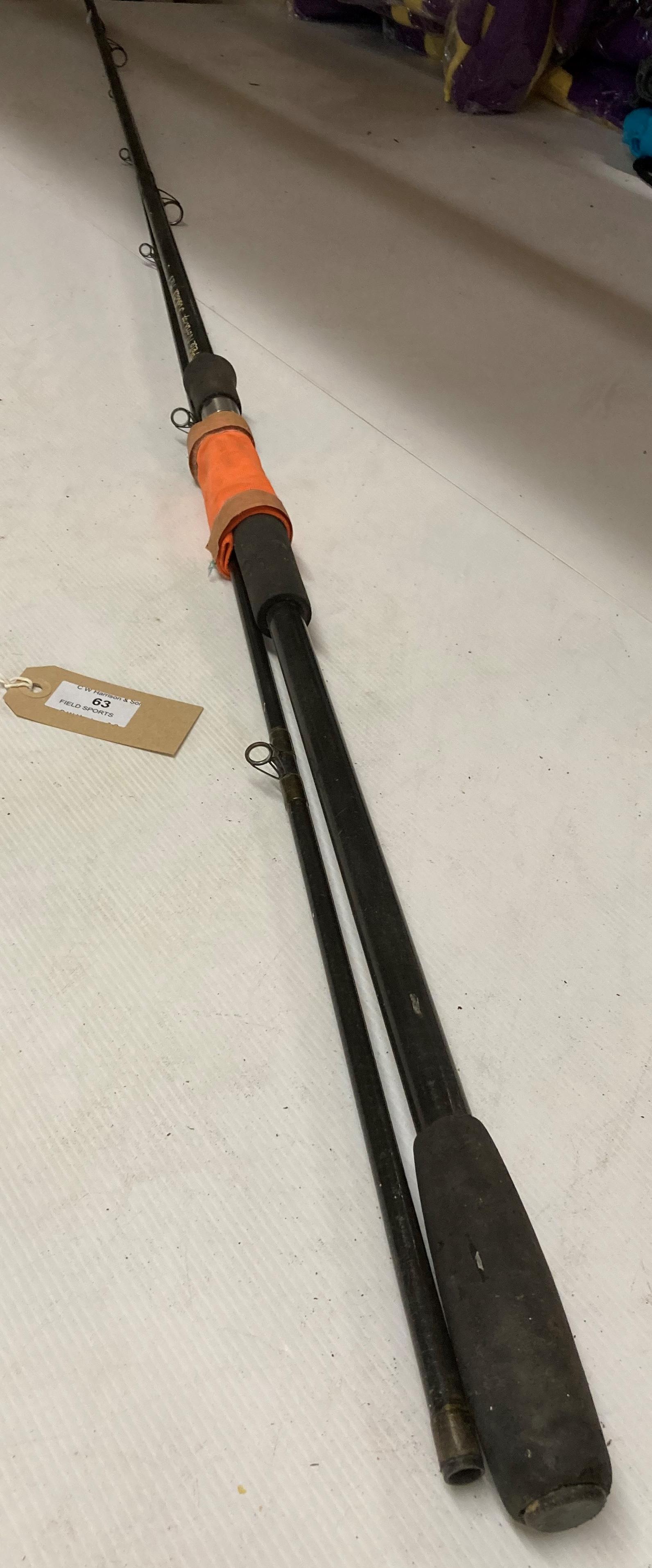 Hand built Fishstik 12ft 1¾lb T/C Carbon carp rod (WOODEN RACK)