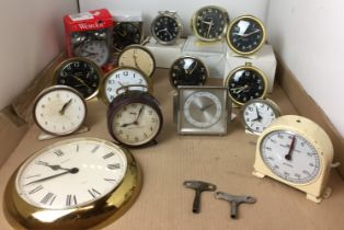 Box containing fifteen clocks,