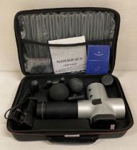 Electric massage gun and accessories in case (saleroom location: K07)