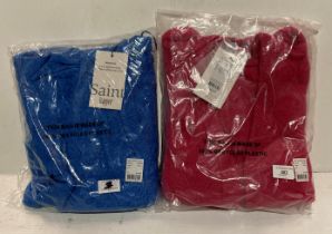 2 x SAINT TROPEZ ladies fit chunky knit cardigan one in hot pink, the other in blue,