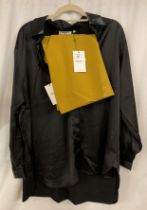 2 x MSCH items - a ladies fit black satin-feel button down (size M/L - RRP: £59.