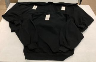 3 x MSCH ladies fit sweatshirts in black, all size S/M - RRP: £59.