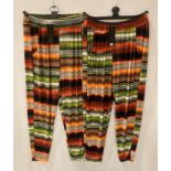 6 x Port Boutique hareem trousers with pockets and elasticated waist, multicoloured,