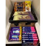Contents to tray - 29 x assorted packets of cakes and biscuits by Blue Riband, Jaffa, Cadbury's,
