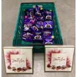 Contents to tray - assorted chocolate items,