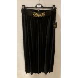 4 x Port Original black pleated skirts with elasticated waist and detachable elasticated belt,
