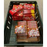 Contents to tray - 40 x assorted multi-packs of KitKats, Dunnocks Caramel Wafers, Fig Rolls,