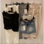 8 x assorted items of ladies clothing including trousers, jeans, shorts, skirt,
