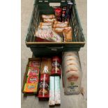 Contents to tray - 29 x assorted items - basmati rice, long grain rice, gravy granules,